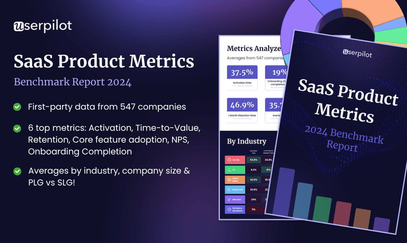 saas onboarding strategy Userpilot SaaS Product Metrics Benchmark Report