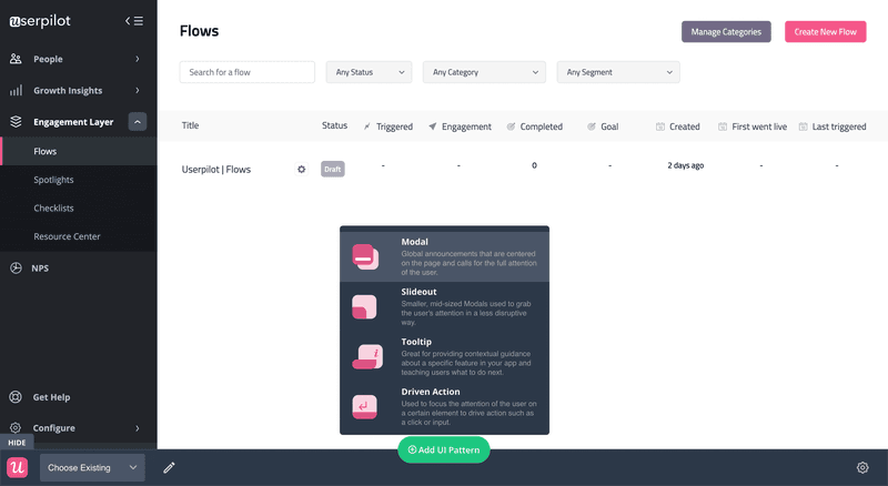 userpilot ui pattern survey