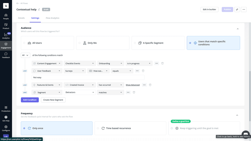 Userpilot contextual help dashboard