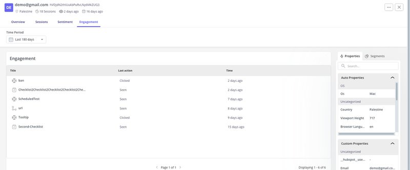 Userpilot customer profiles