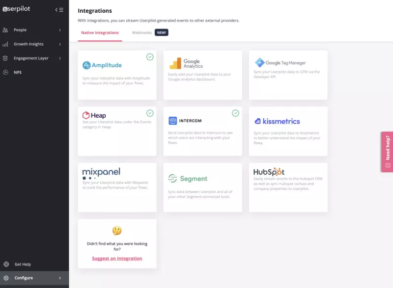 Userpilot integrations