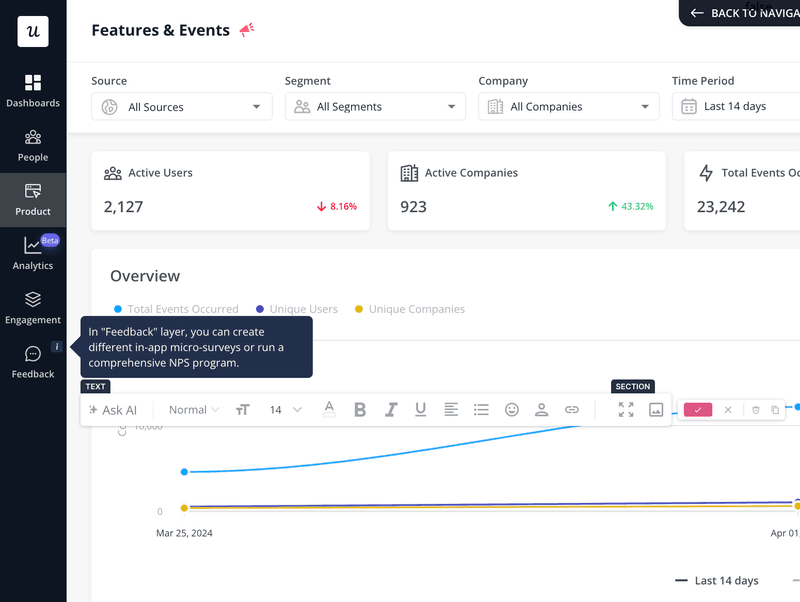 Userpilot native tooltips overview