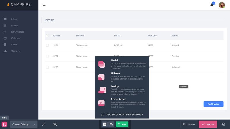 Userpilot no code builder