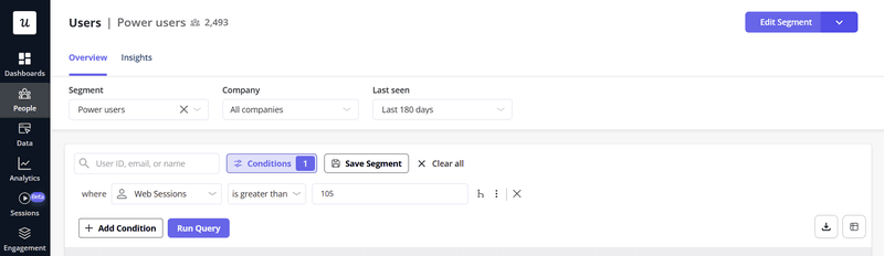 User segmentation in Userpilot