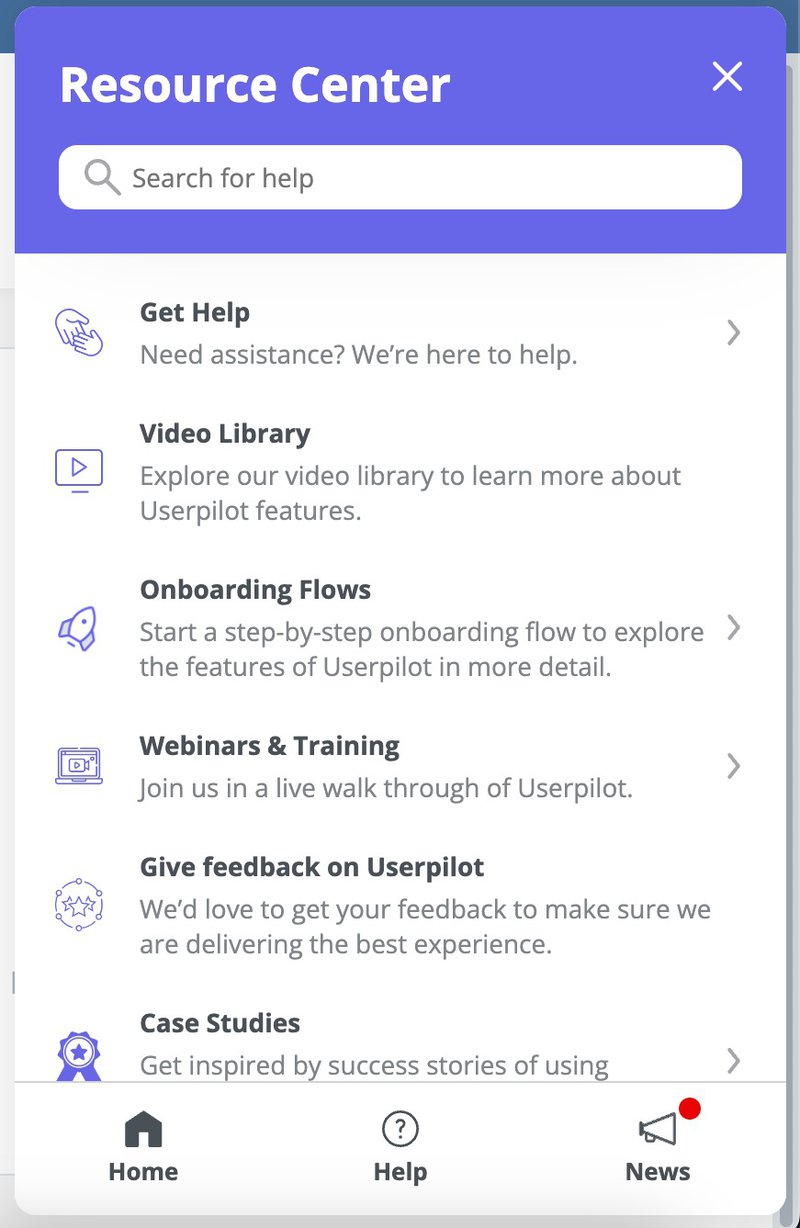 userpilot resource center