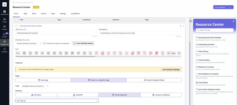 Userpilot resource center