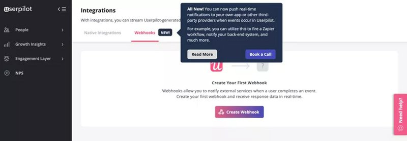A screenshot of Userpilot showing a tooltip to prompt feature discovery