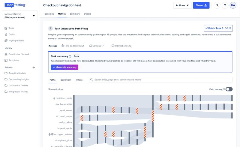 UX Analytics Tools: UserTesting