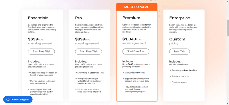 uservoice pricing