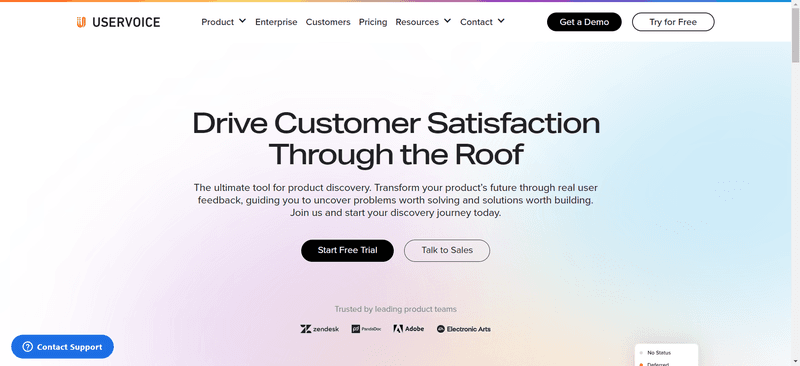 uservoice product management software