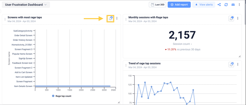 UXCam session replay and crash reports