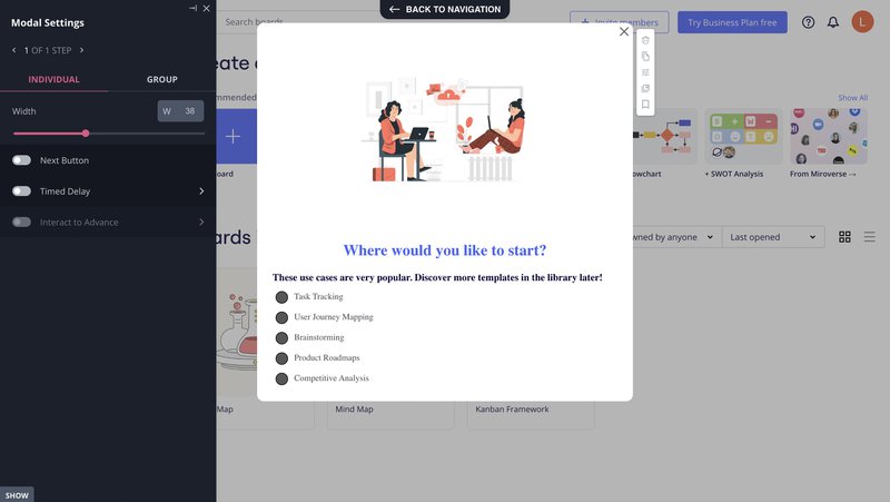 userpilot features: welcome survey