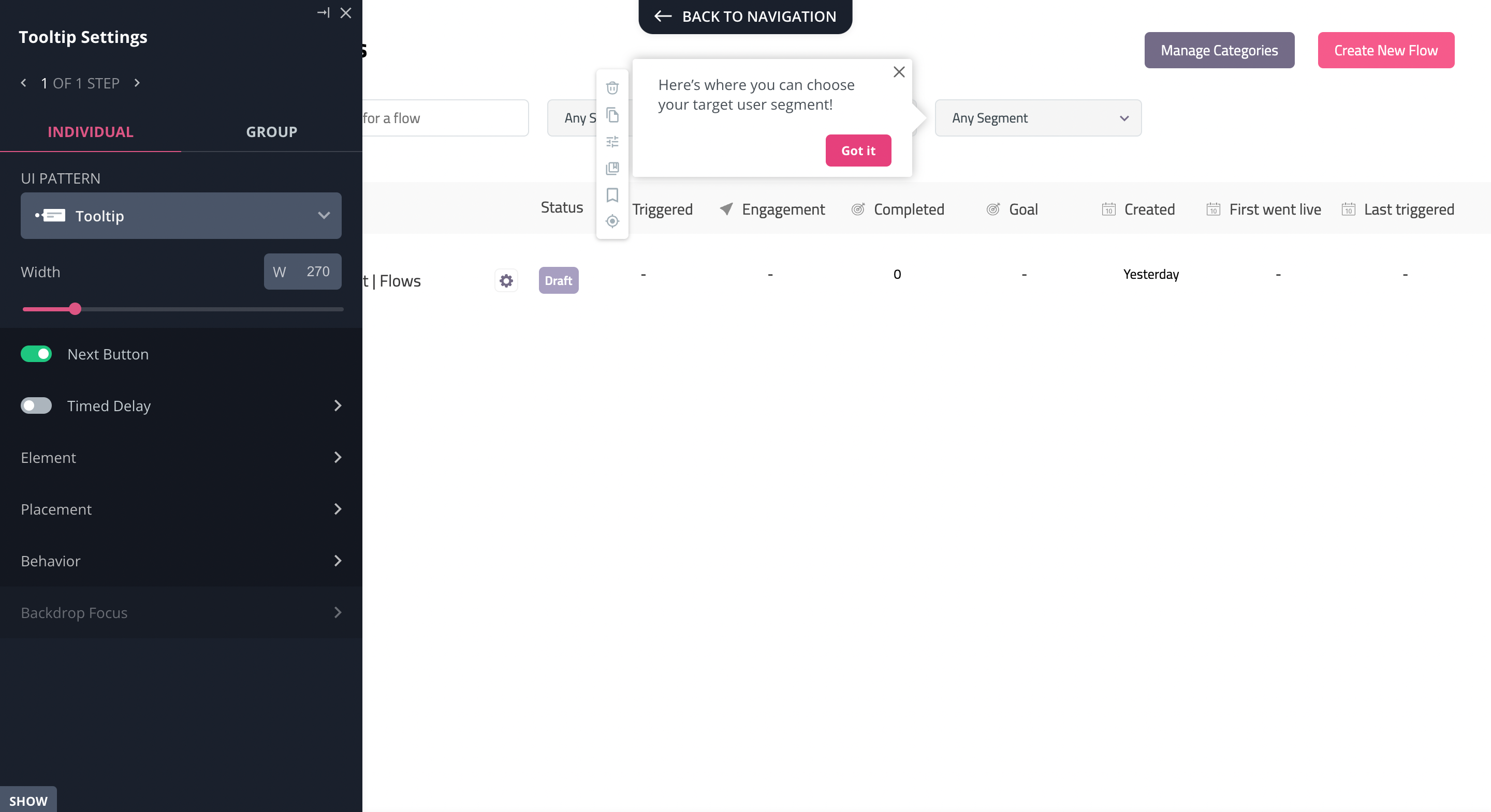 Customize a tooltip no-code with Userpilot