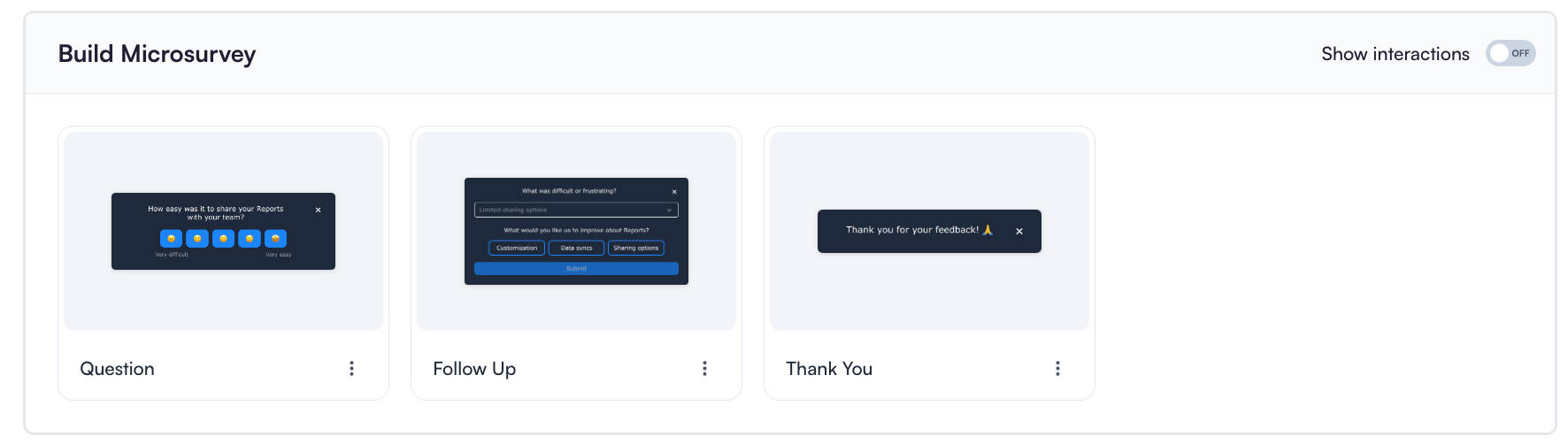 Chameleon microsurveys.