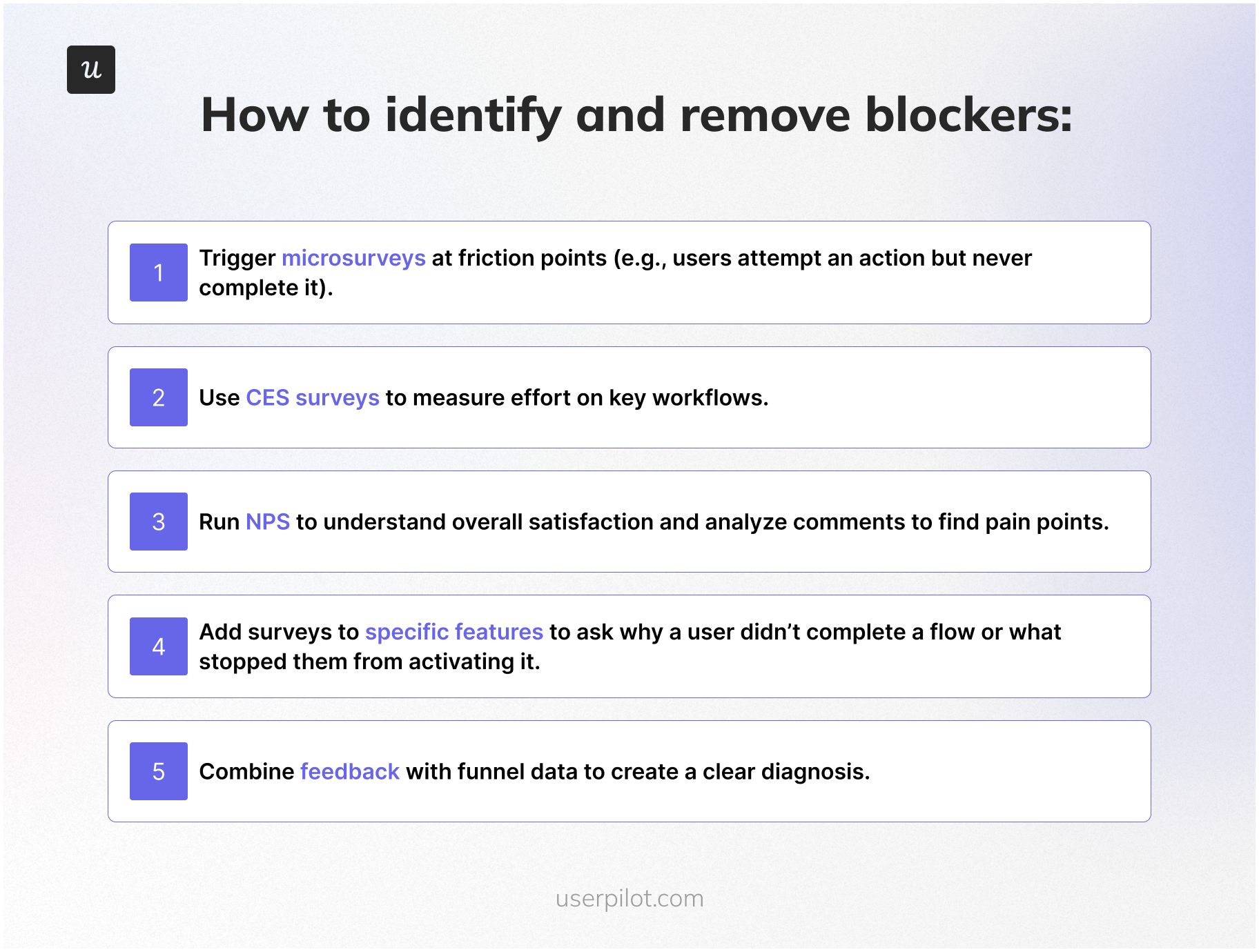 How to identify and remove blockers