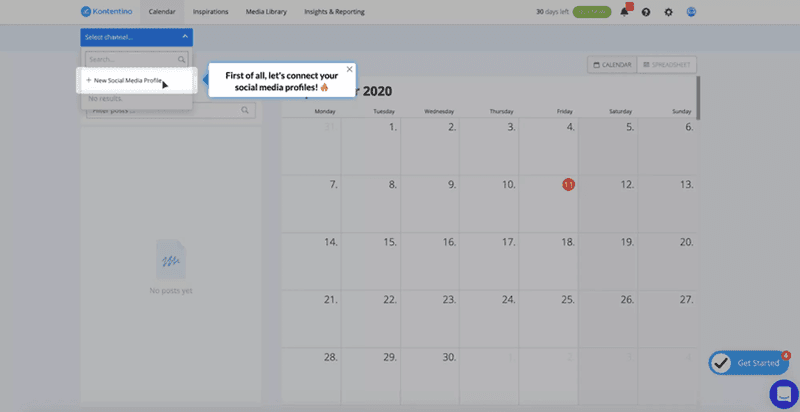Kontentino onboarding.