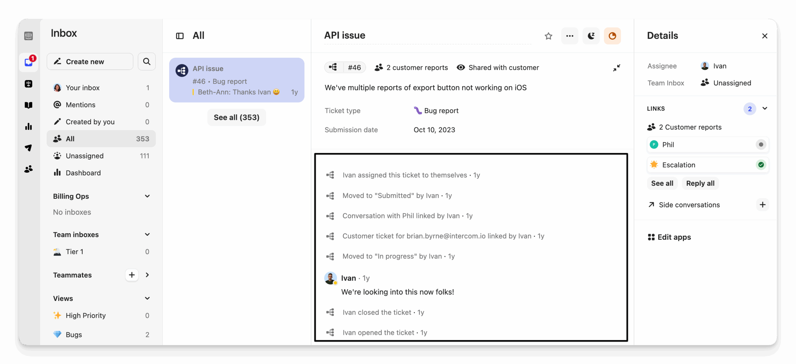 What is Intercom shared inbox?