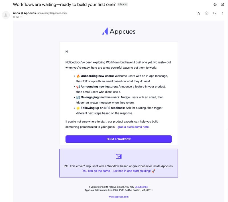 appcues customer retention email