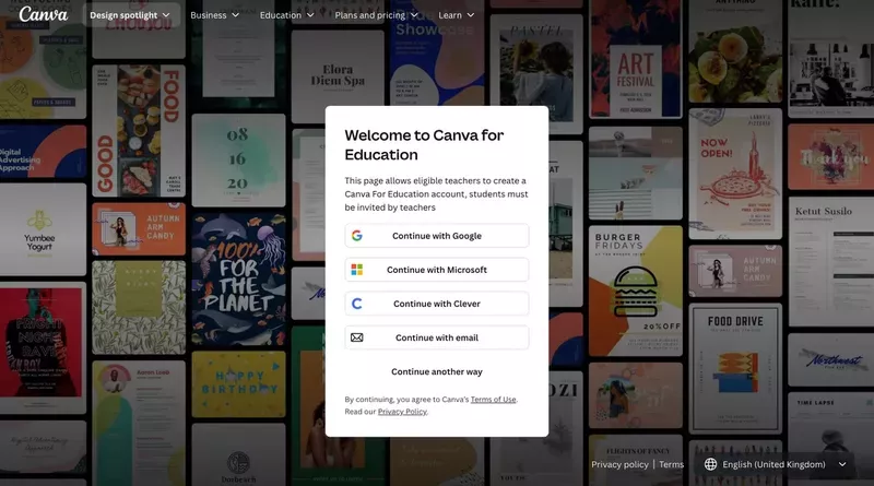 Customer onboarding best practices: Canva offers SSO to streamline sign-ups