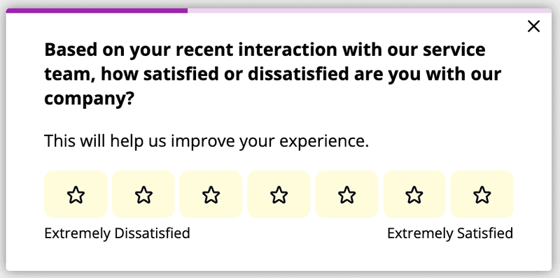 Customer satisfaction survey question