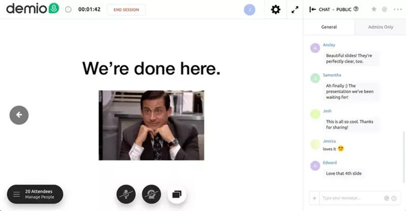 A screenshot of Demio's user onboarding