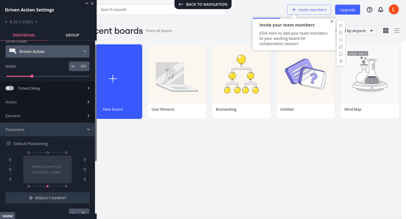 user onboarding flow content editing