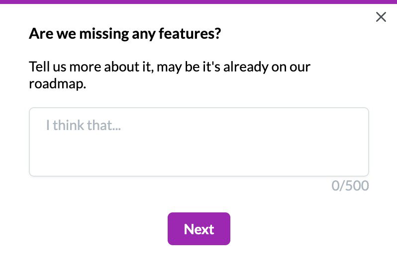 feature request survey for customer wants analysis