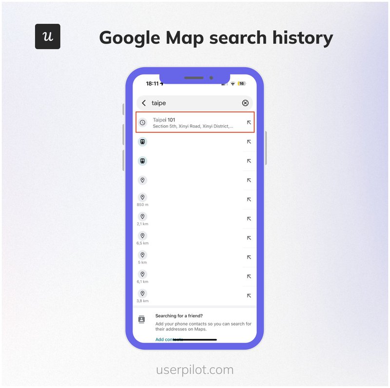 google maps retention feature
