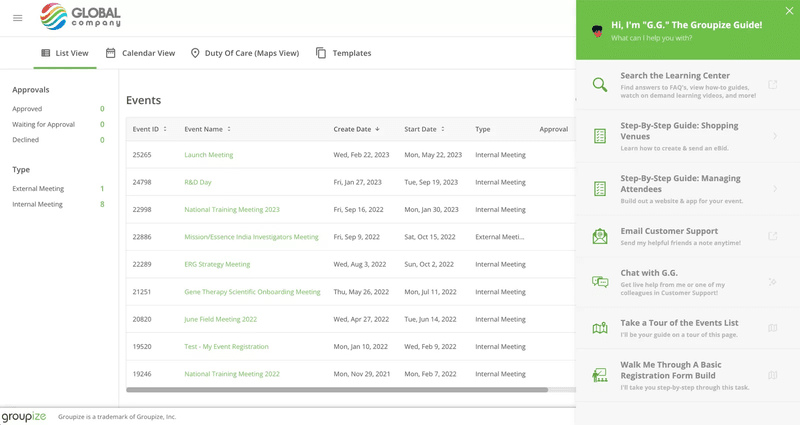 groupize assistant in app