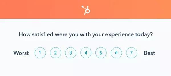 Survey examples: Hubspot CSAT survey