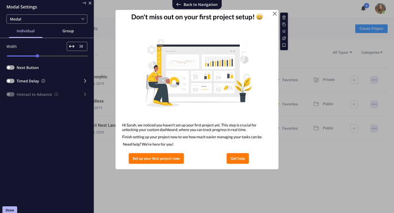 Setting up in-app messages