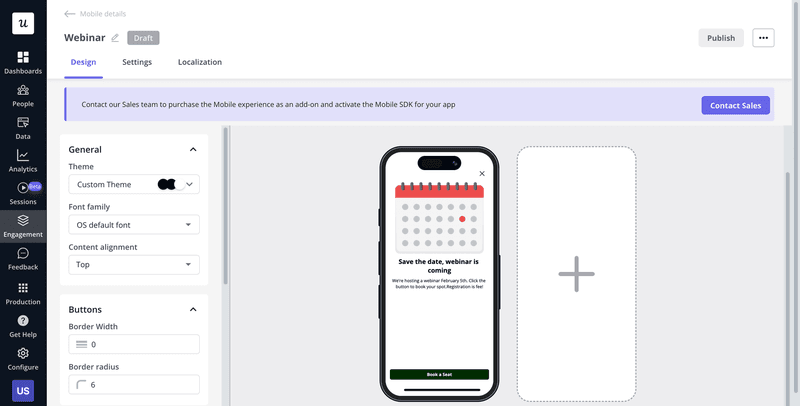 Leverage in-app messaging on mobile with Userpilot.