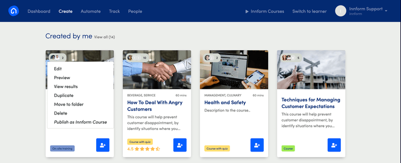 Onboarding platfoms: Innform