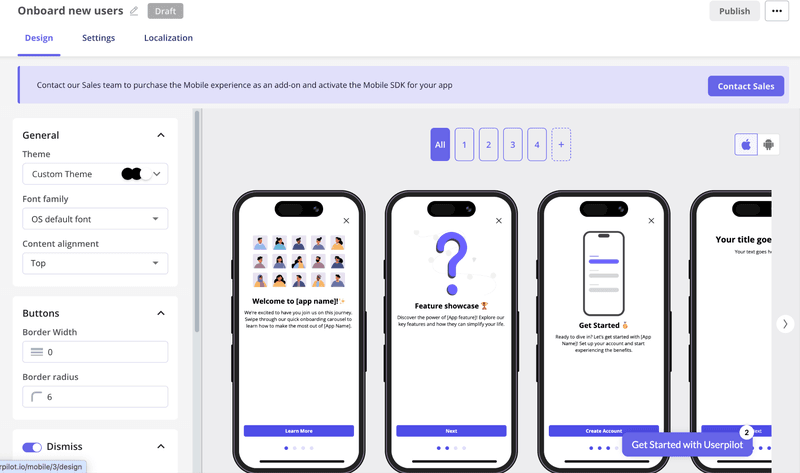 mobile app retention onboarding userpilot