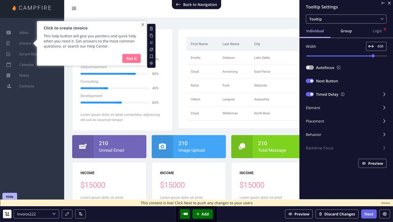 onboarding flow builder