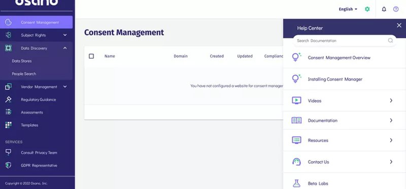 A screenshot of a resource center