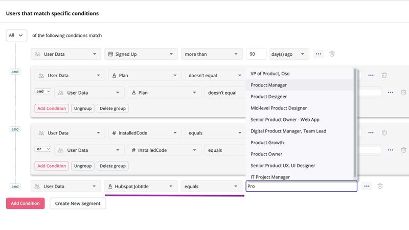 Userpilot segmentation