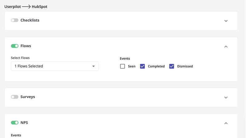 Userpilot-Hubspot integration