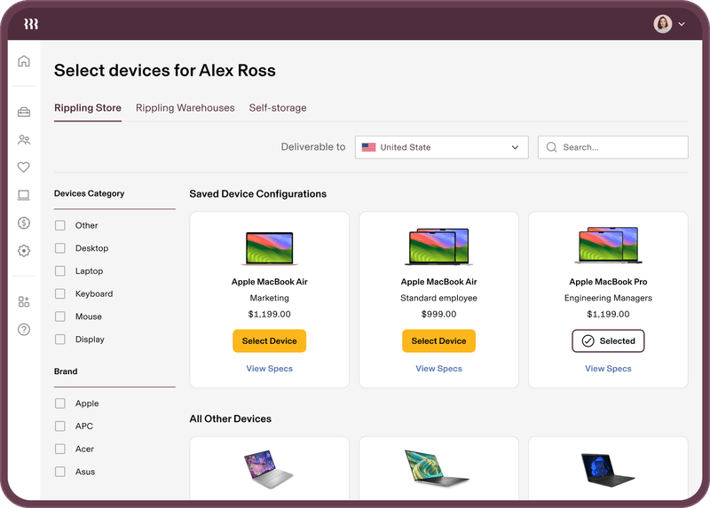 Onboarding platfoms: Rippling