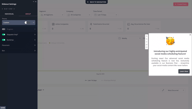Secondary onboarding to aid users
