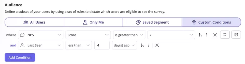 Audience settings in Userpilot