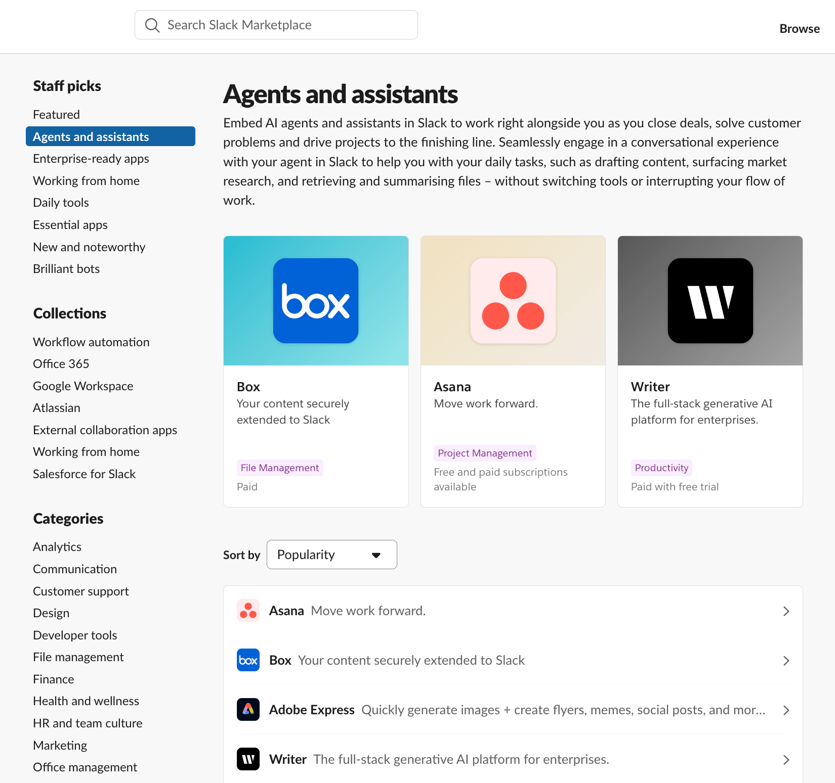 Customer retention strategy example: Slack integrations