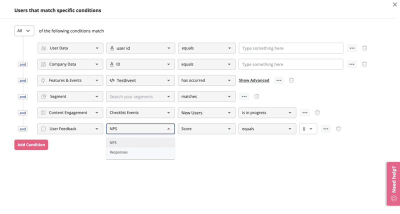 Advanced segmentation in Userpilot