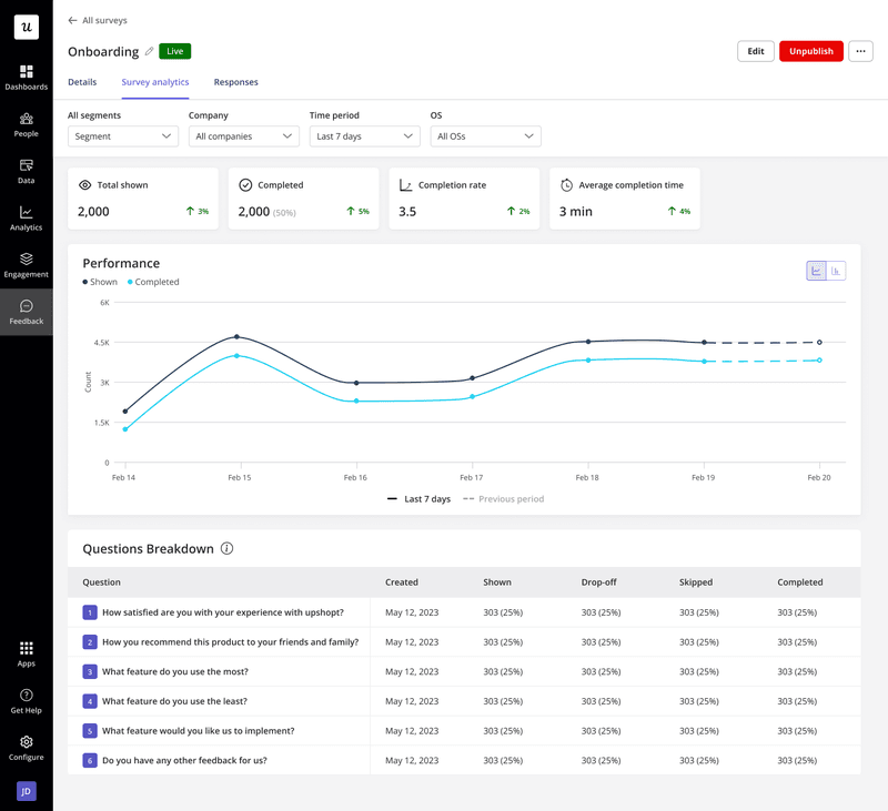 onboarding survey responses