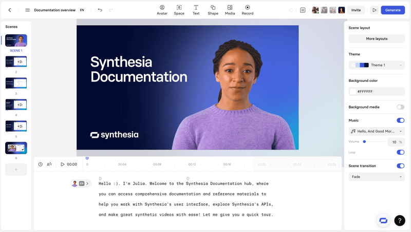synthesia for onboarding videos