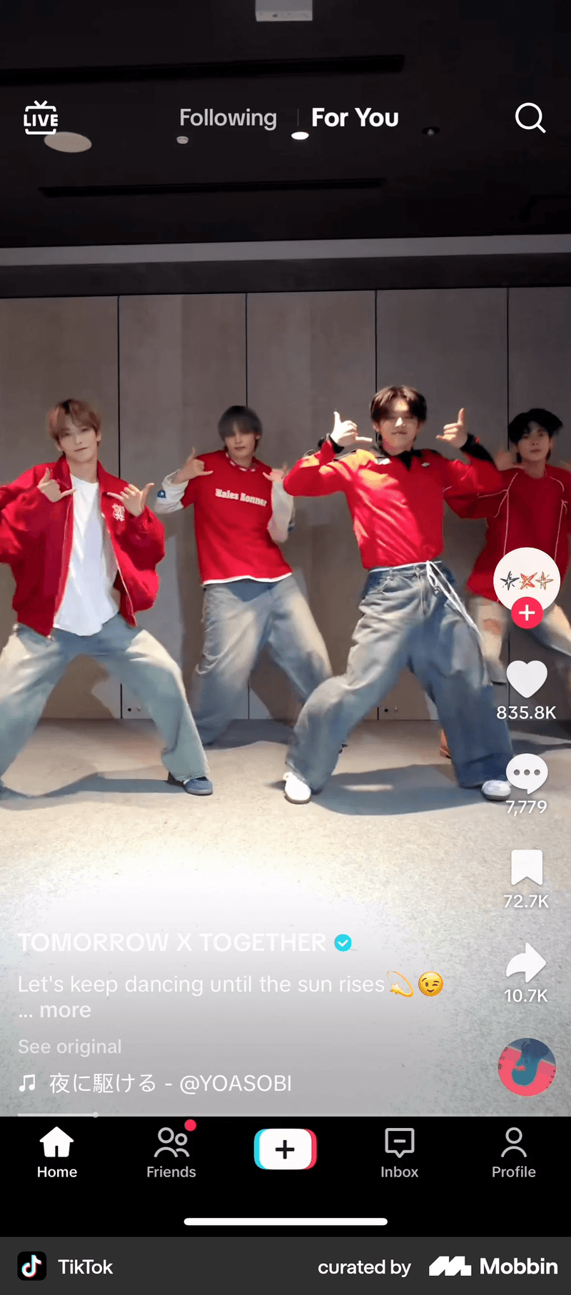 TikTok content browsing on mobile