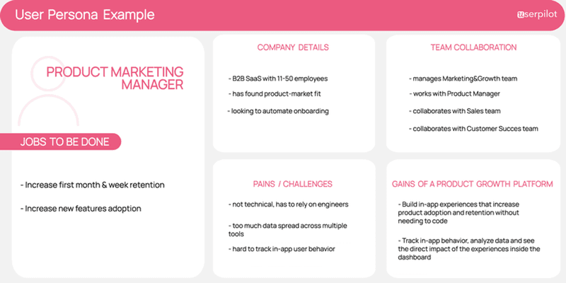 User persona example free template