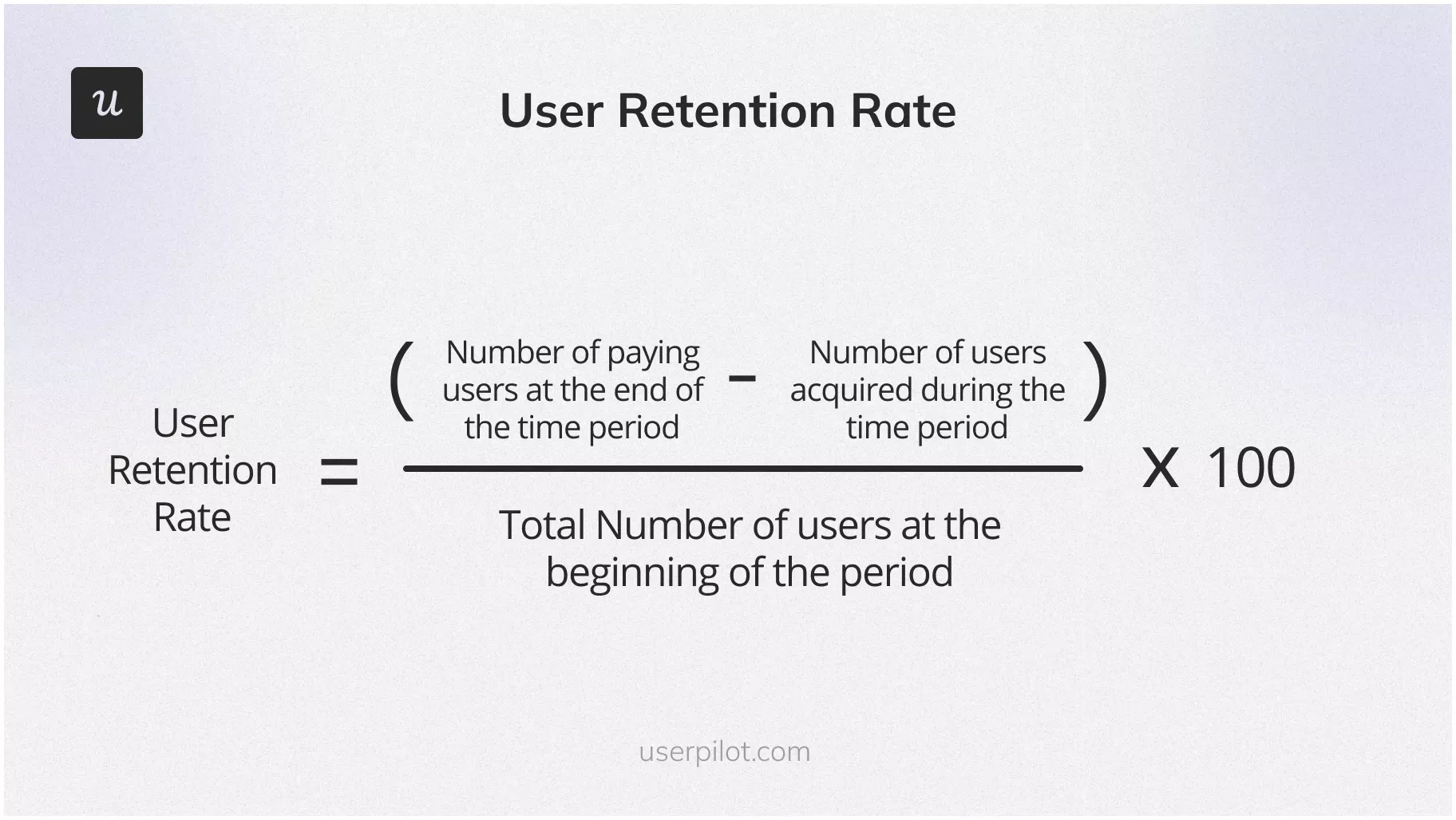 Customer retention rate formula