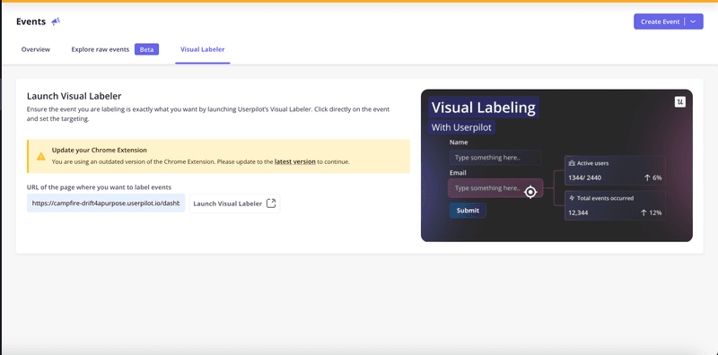 userpilot visual labeling