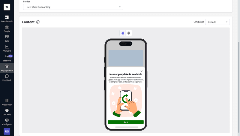 building slideouts with Userpilot following app onboarding best practices